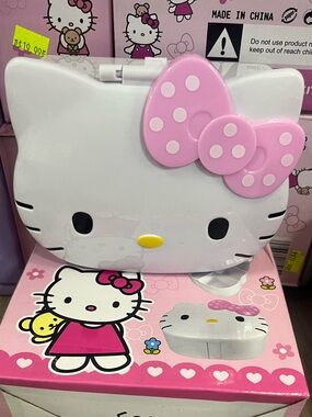 Hello Kitty White & Pink Bow Compact Mirror Case